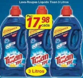 Supermercados Guanabara Lava roupas Liquido Tixan 3L oferta