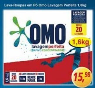 Supermercados Guanabara Lava roupas em po Omo Lavagem perfeita 1.6kg oferta