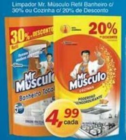 Supermercados Guanabara Limpador Mr.Musculo Refil Banheiro c/ 30% ou Cozinha c/ 20% de Desconto oferta