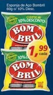 Supermercados Guanabara Esponja de Aco Bombril 60g c/10% Desc. oferta