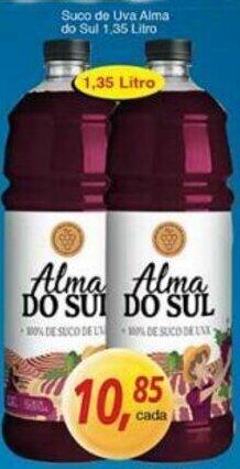 Supermercados Guanabara Suco de Uva Alma do Sul 1.5L oferta