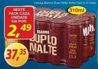 Supermercados Guanabara Cerveja Brahma Duplo Malte 310ml pack c/15 unids. oferta