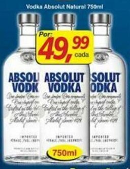Supermercados Guanabara Vodka Absolut Natural 750ml oferta