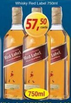 Supermercados Guanabara Whisky Red Label 750ml oferta
