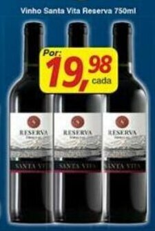 Supermercados Guanabara Vinho Santa Vita Reserva 750ml oferta