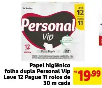 Papel higiênico folha dupla personal vip