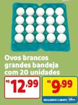 Mercado Extra Ovos brancos grandes bandeja oferta