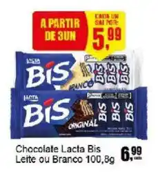 Negreiros Chocolate Lacta Bis Leite ou Branco oferta