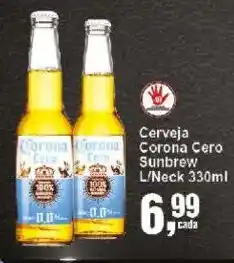 Negreiros Cerveja Corona Cero Sunbrew L/Neck oferta