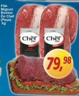File-mignon Bovino Do Chef (peca) 1kg