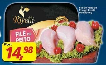 Supermercados Guanabara File de Peito de Frango Rivelli Bandeja 1kg oferta