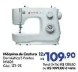Lojas Becker Máquina de Costura Doméstica 5 Pontos oferta
