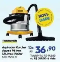 Lojas Becker Aspirador karcher água e pó inox oferta