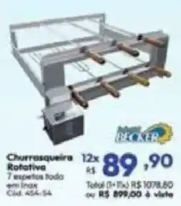 Lojas Becker Churrasqueira Rotativa oferta