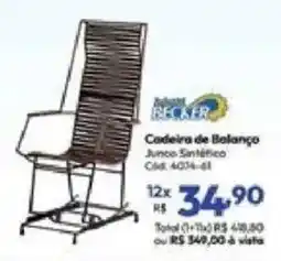 Lojas Becker Cadeira de Balanço Junco Sintético oferta