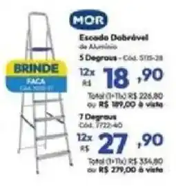 Lojas Becker Escada dobrável de alumínio oferta