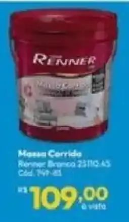 Lojas Becker Massa corrida renner branca oferta