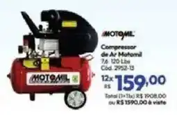 Lojas Becker Compressor de Ar Motomil oferta