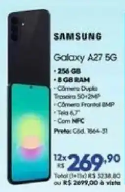 Lojas Becker samsung galaxy a27 5g oferta