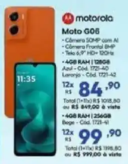 Lojas Becker moto g06 oferta