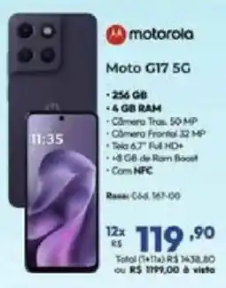 Lojas Becker moto g17 5g oferta