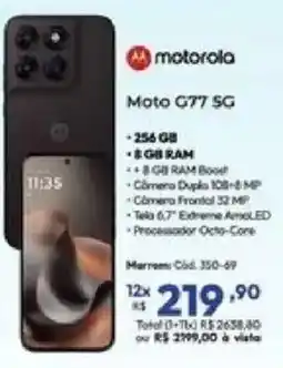 Lojas Becker Moto G77 5H oferta