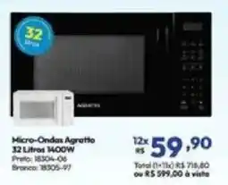 Lojas Becker Micro-Ondas Agratto oferta