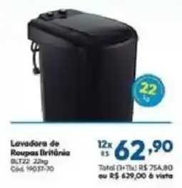 Lojas Becker Lavadora de Roupas Britânia oferta