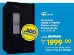 Lojas Becker Cervejeira, Adega e Frigobar Fischer Infinity oferta