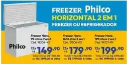 Lojas Becker Freezer Philco horizontal 2 em 1 oferta