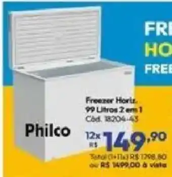 Lojas Becker Freezer horiz. oferta