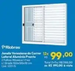 Lojas Becker Janela Veneziana de Correr Lateral Alumínio Pronto oferta