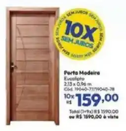 Lojas Becker Porta Madeira Eucalipto oferta