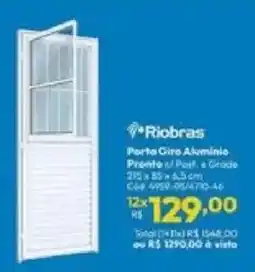 Lojas Becker Porta Giro Alumínio Pronto c/ Pest. e Grade oferta