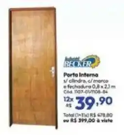 Lojas Becker Porta interna oferta