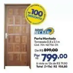 Lojas Becker Porta Montada oferta