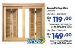 Lojas Becker Janela Pantográfica Cedrinha oferta