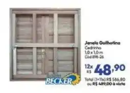 Lojas Becker Janela Guilhotina Cedrinho oferta