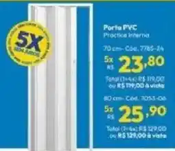 Lojas Becker Porta pvc pratica interna oferta