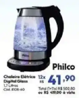 Lojas Becker Chaleira elétrica digital glass oferta