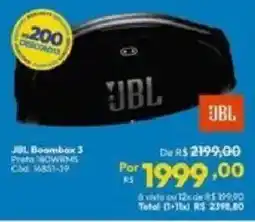 Lojas Becker Jbl boombox 3 preto oferta