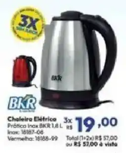 Lojas Becker Chaleira Elétrica Prática Inox BKR oferta