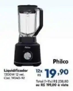 Lojas Becker Liquidificador 12 vel. oferta