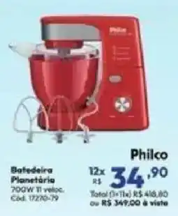 Lojas Becker Philco Batedeira Planetária oferta