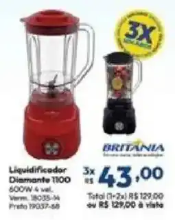 Lojas Becker Liquidificador diamante 1100 oferta