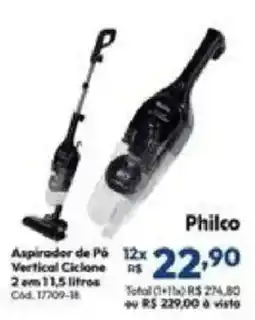 Lojas Becker Aspirador de Pó Vertical Ciclone oferta