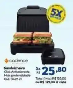 Lojas Becker Sandvicheira click antifaderente mais profundidade oferta