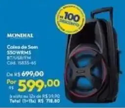 Lojas Becker Caixa de Som 550W RMS oferta