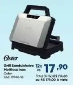 Lojas Becker Grill Sanduicheira Multiuso Inox oferta