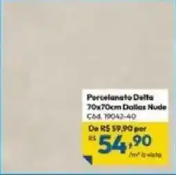 Lojas Becker Porcelanato Delta Dallas Nude oferta